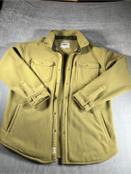 American Eagle Outfitters Other - American Eagle Heavyweight Fleece Shacket Snap Jacket Khaki Olive Men’s Large